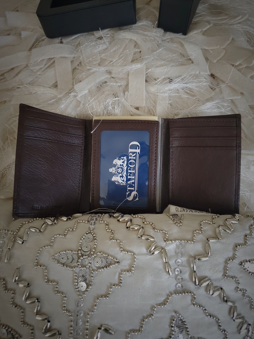 Stafford Brown Tri-Fold Card & ID Holder Wallet